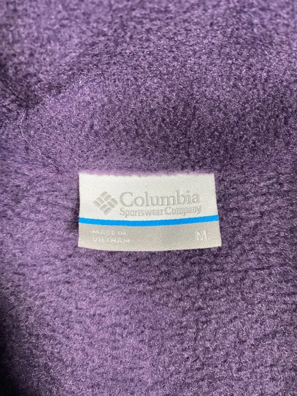 Columbia Womens Purple Fleece Vest M Full-Zip Lightweight Outdoor Polyester - Picture 4 of 6